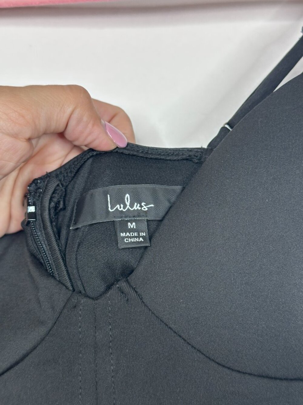 NWT Lulus Sophisticated Soiree Black Bustier Midi Bodycon Dress Medium #A2663 - Picture 8 of 12